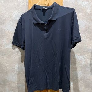 Calvin Klein Collection Dark Navy Short-Sleeve Polo